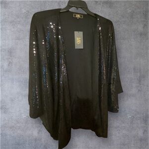 Lucky & Blessed Black Sequin Top